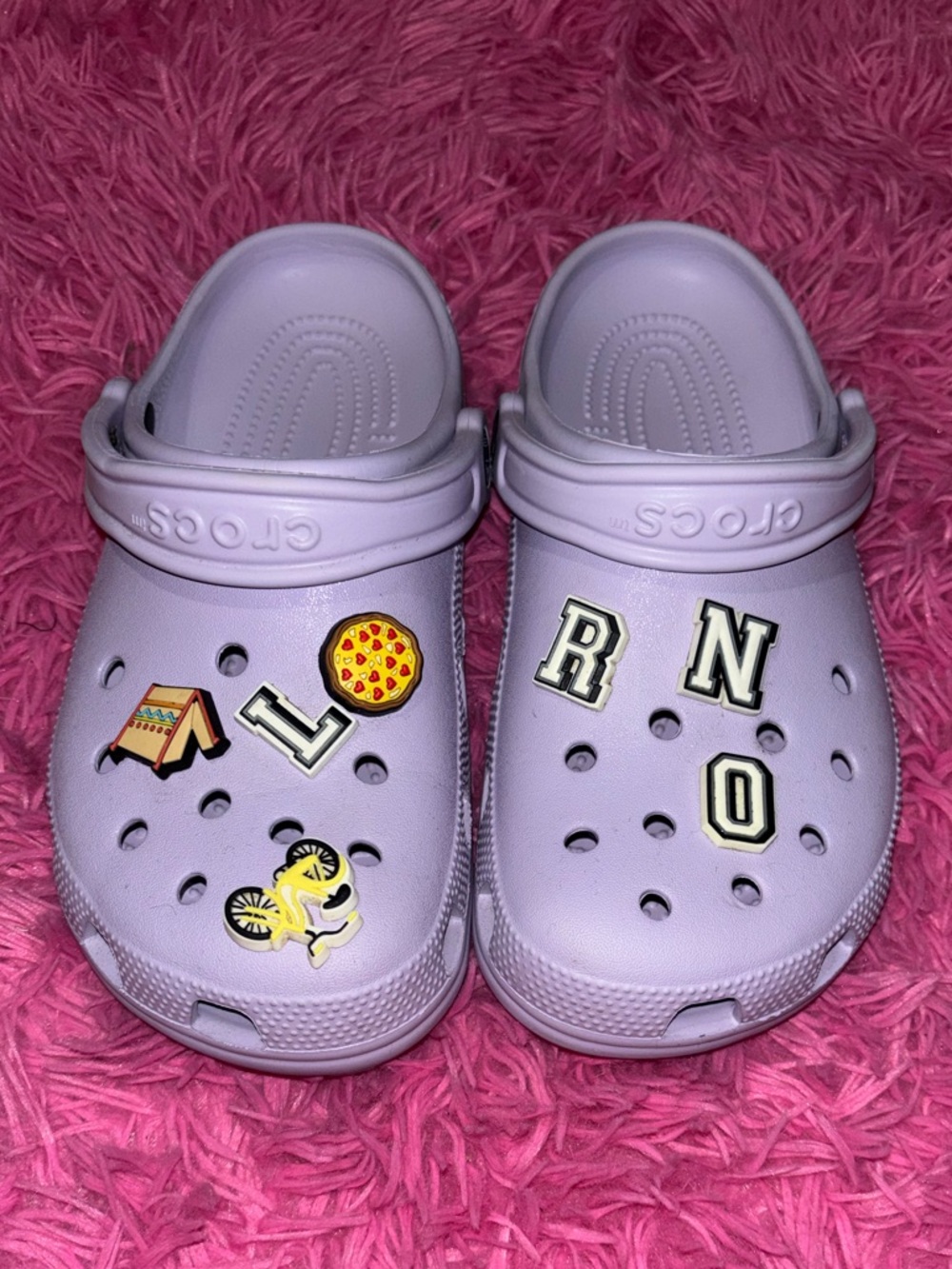 Crocs + Shoe Charms Women Size 9